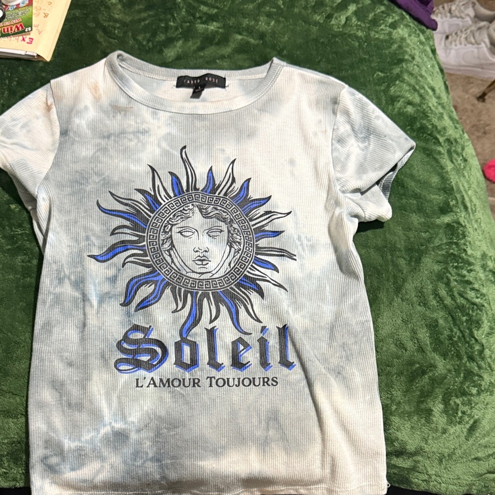 Soleil Graphic Tee - Blue and Gray